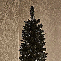 6.5ft Black pencil pine Artificial Christmas tree | DIY at B&Q