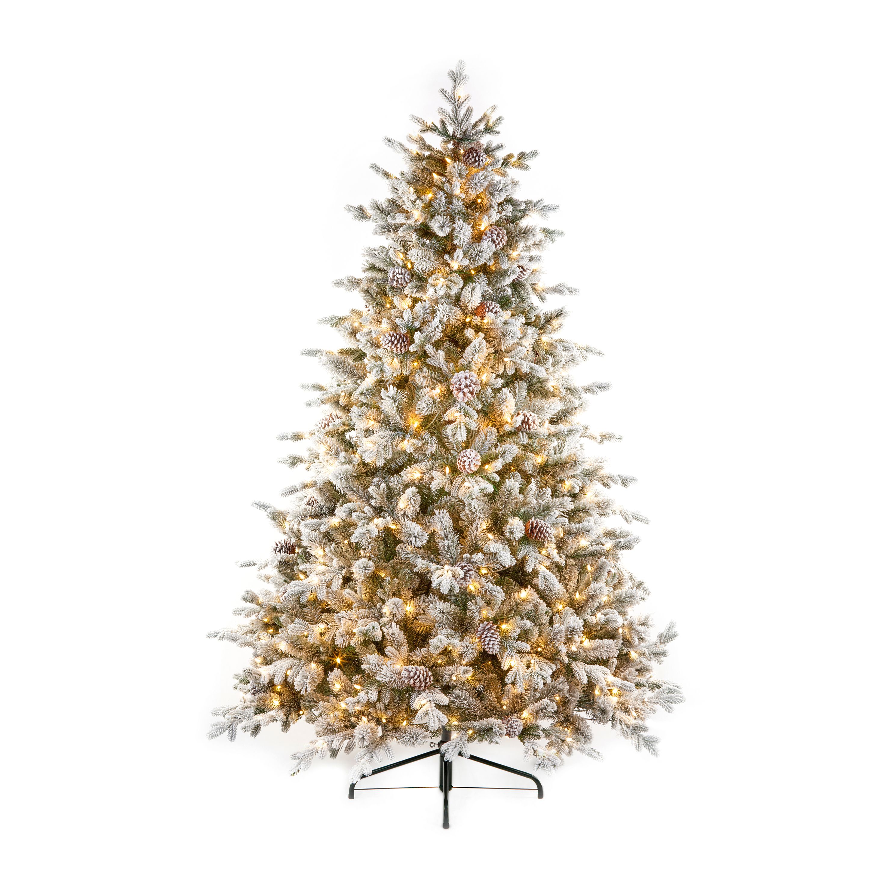 6.5ft Full Snowy Dorchester Warm white LED Pre-lit Artificial christmas tree