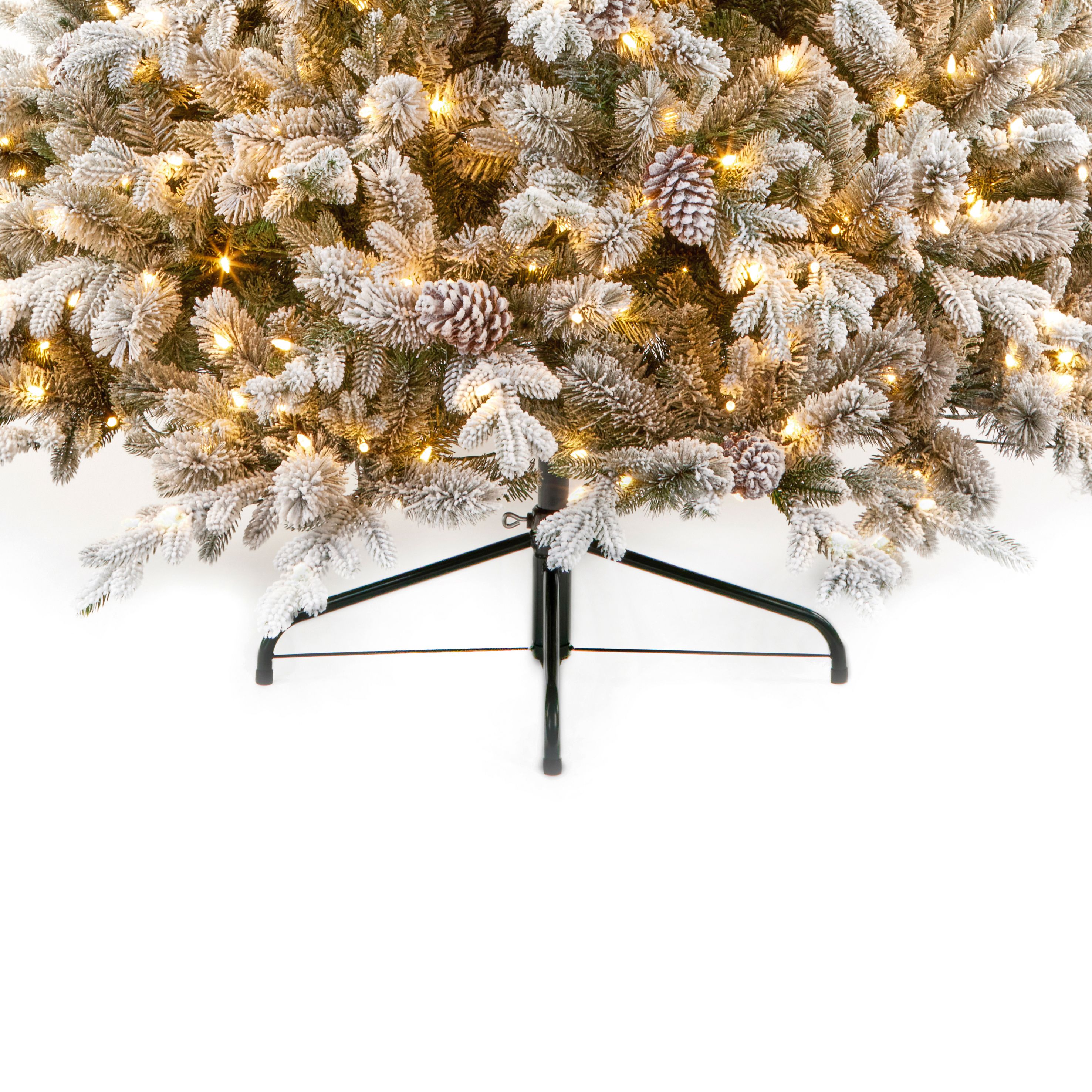 6.5ft Full Snowy Dorchester Warm white LED Pre-lit Artificial christmas tree