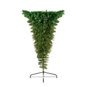 6.9ft Upside Down Green Hinged Full Artificial christmas tree