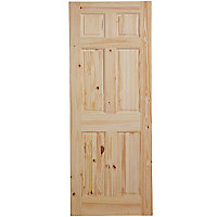 6 panel Clanrye Unglazed Internal Door, (H)1981mm (W)762mm (T)44mm