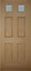6 panel Frosted Glazed White oak veneer LH & RH External Front Door set, (H)2125mm (W)907mm