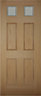 6 panel Frosted Glazed White oak veneer Reversible External Front Door set & letter plate, (H)2074mm (W)856mm