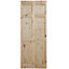 6 panel Knotty pine Internal Bi-fold Door set, (H)1950mm (W)750mm