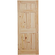 6 panel Knotty pine LH & RH Internal Door, (H)1981mm (W)762mm