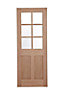 6 panel Patterned Glazed Internal Door, (H)1981mm (W)686mm (T)35mm