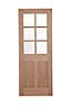 6 panel Patterned Glazed Internal Door, (H)1981mm (W)762mm (T)35mm