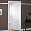 6 Panel Primed Woodgrain Internal Fire Door, (H)2040mm (W)826mm