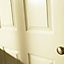 6 panel Unglazed Contemporary White Woodgrain effect Internal Door, (H)2032mm (W)813mm (T)35mm