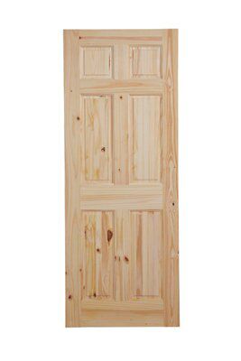 6 panel Unglazed Internal Door, (H)1981mm (W)610mm (T)35mm