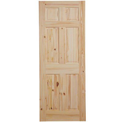 6 panel Unglazed Internal Door, (H)1981mm (W)762mm (T)35mm