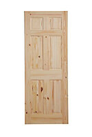 6 panel Unglazed Internal Door, (H)1981mm (W)838mm (T)35mm