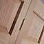 6 panel Unglazed Oak veneer Internal Bi-fold Door set, (H)1950mm (W)750mm