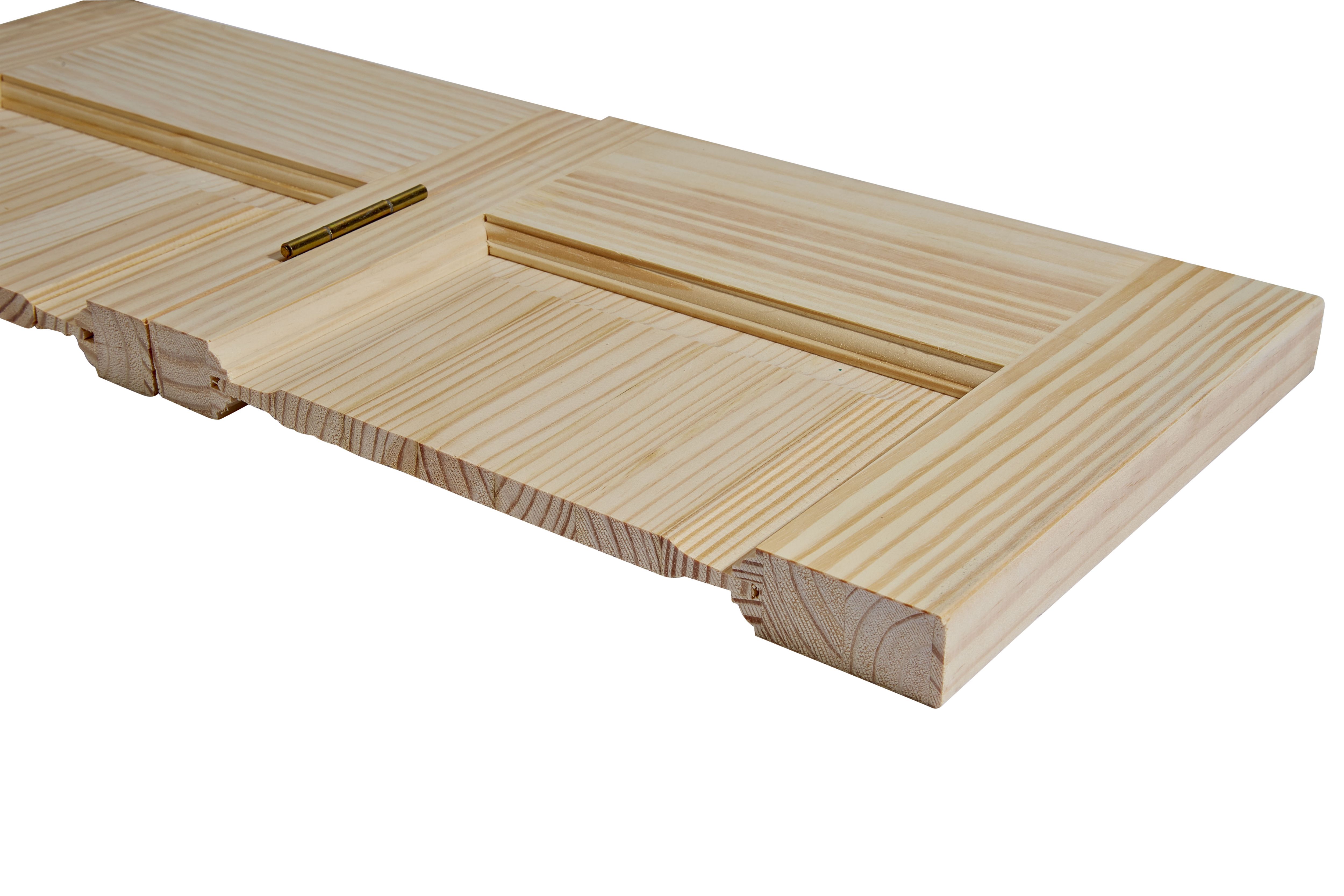 6 panel Unglazed Victorian Unfinished Clear pine Internal Bi-fold Door set, (H)1950mm (W)750mm