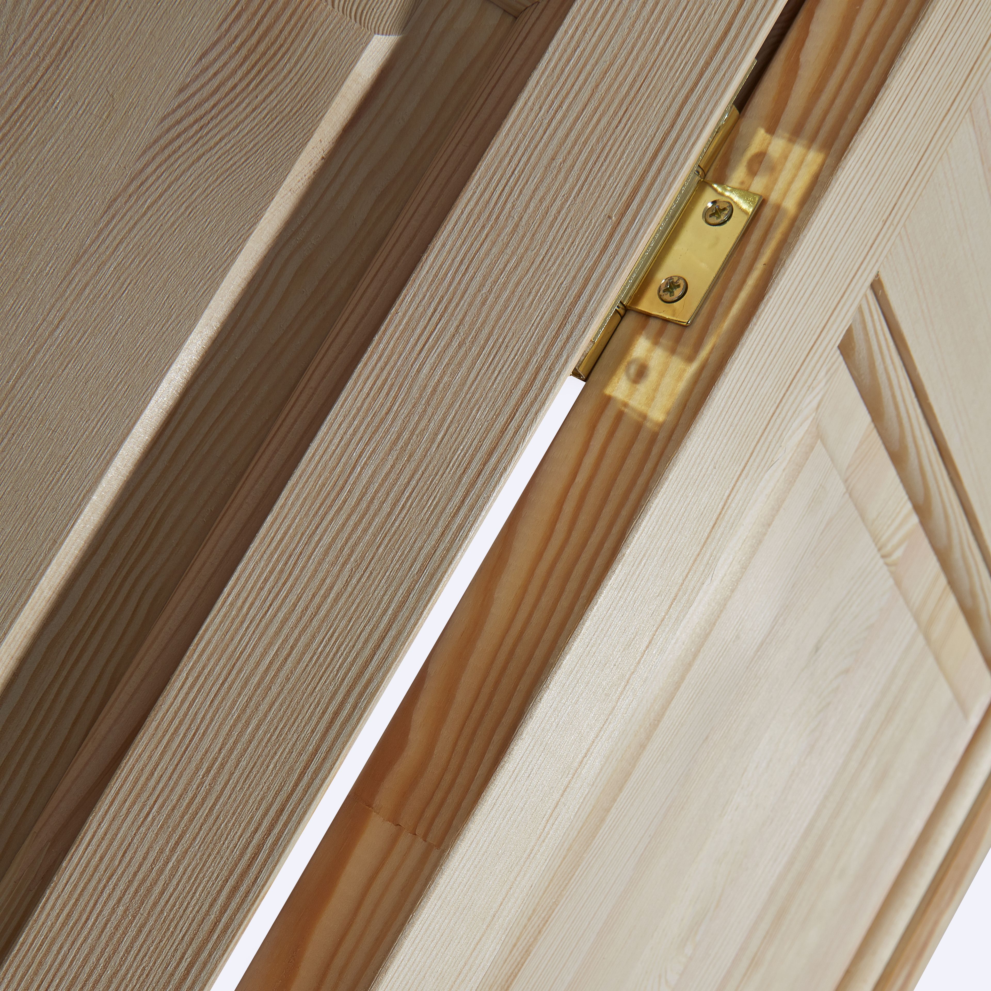 6 panel Unglazed Victorian Unfinished Clear pine Internal Bi-fold Door set, (H)1950mm (W)750mm