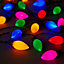 60 Multicolour LED String lights Green cable