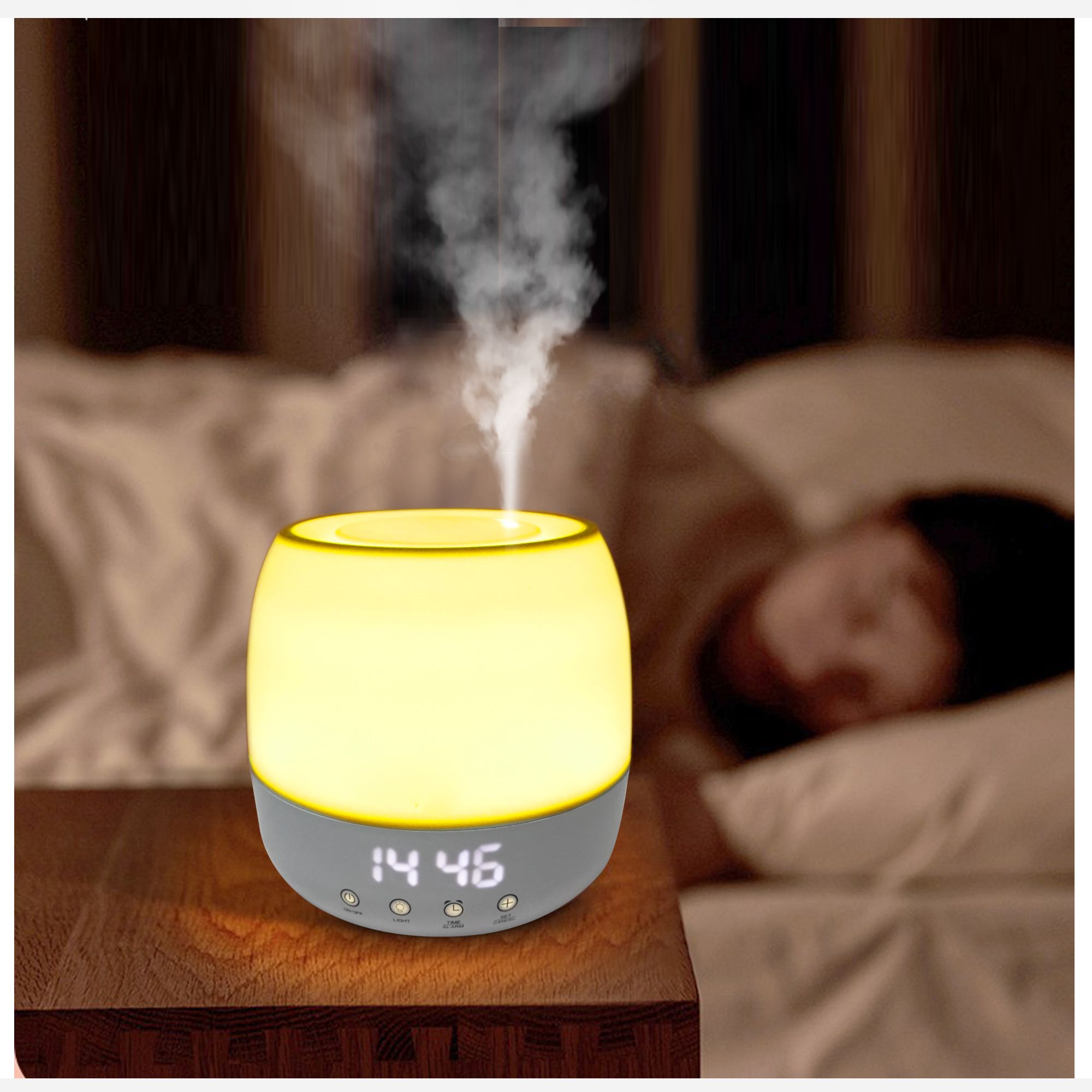 600ml Aroma LED Clock Diffuser