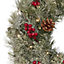60cm Fairview Green Red berry & Pinecone Wreath