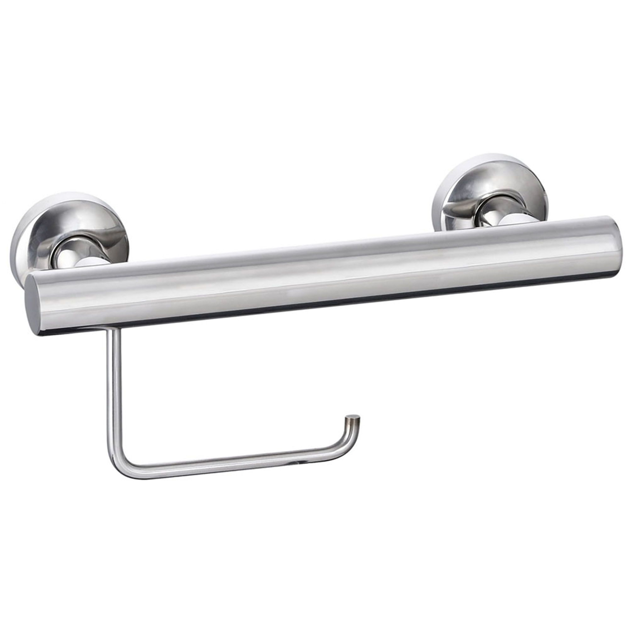 Evekare Grab rail Silver effect Toilet roll holder