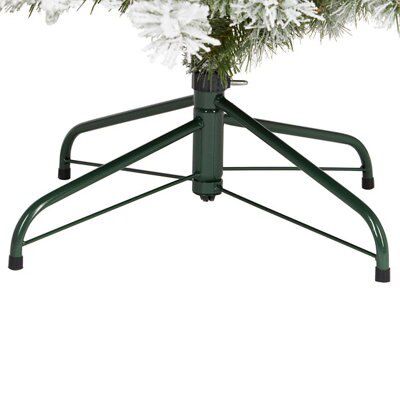 6ft Corbier Flocked effect Hinged Full Artificial Christmas tree - Green & white