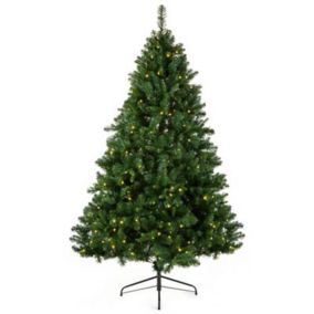 6ft Full Oregon Warm white LED Pine Pre-lit Artificial christmas tree