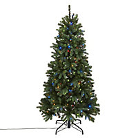 6ft Full Smart Natural looking Pre-lit Artificial Christmas tree