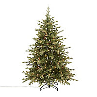 6ft Full Thetford Warm white LED Natural looking Pre-lit Artificial Christmas tree