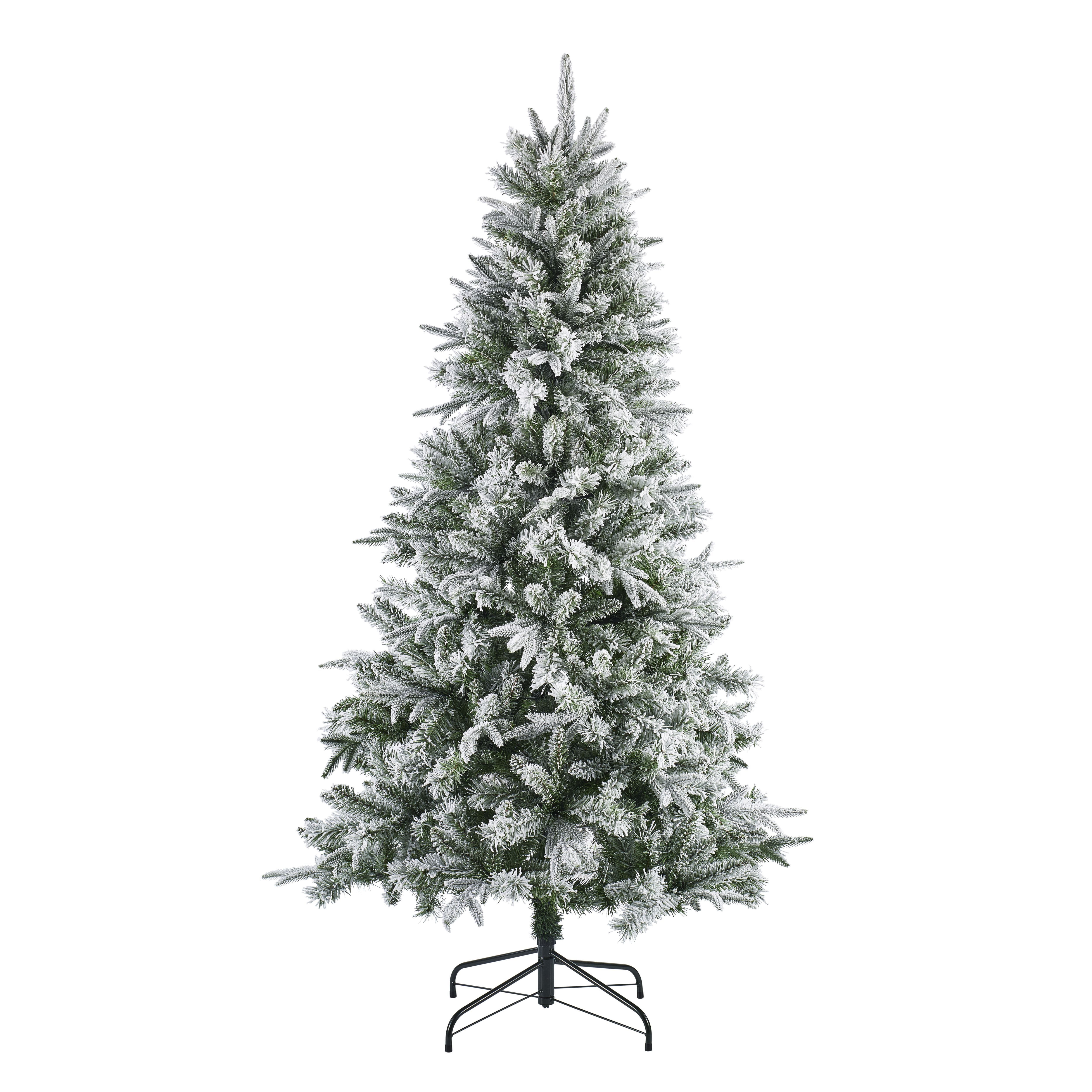 6ft Kabru Full Looking Snowy Artificial Christmas Tree | DIY At B&Q