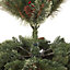 6ft Kaluga Full & wide pre decorated Green Hinged Full Artificial Christmas tree