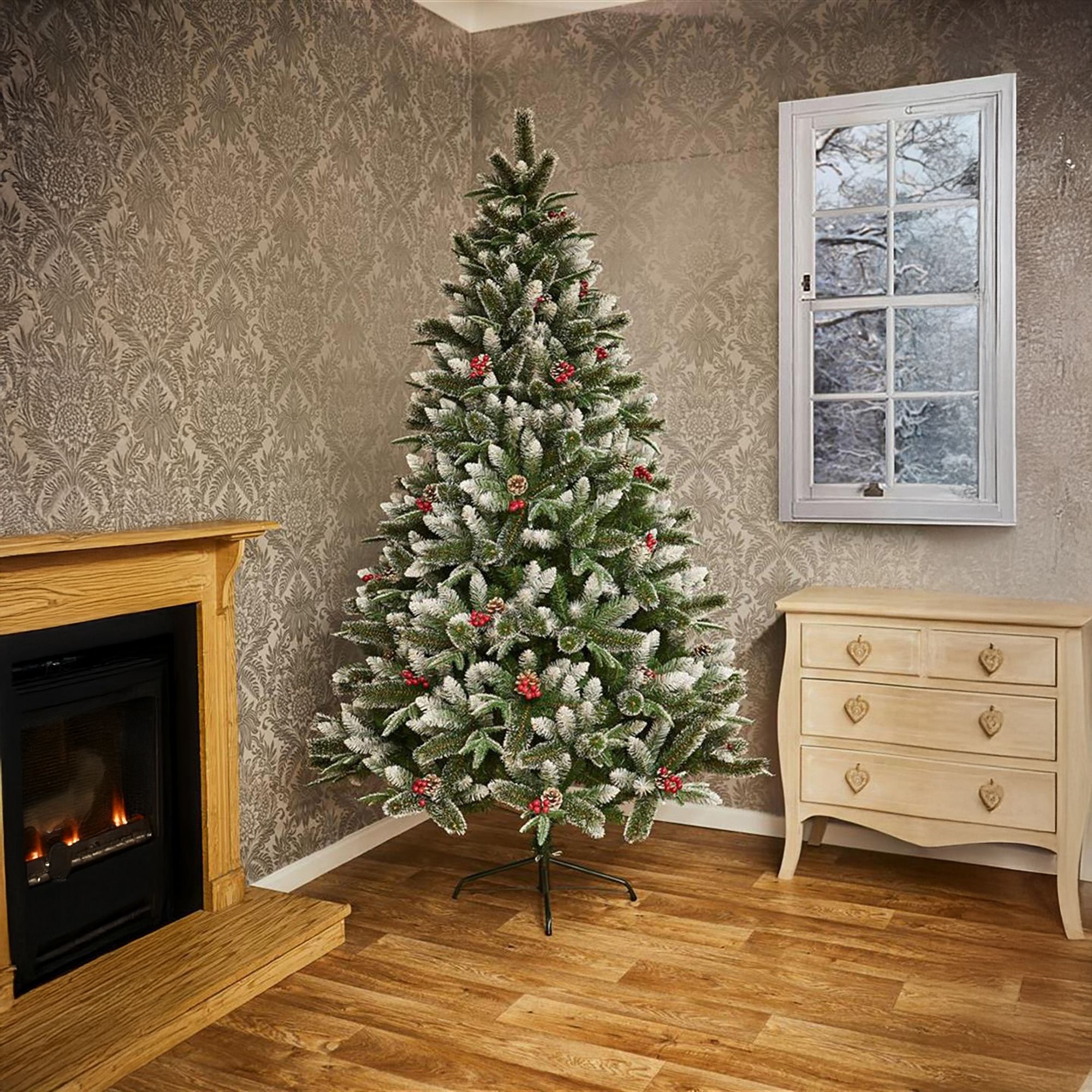 6ft New Jersey Spruce Green Hinged Full Artificial Christmas tree