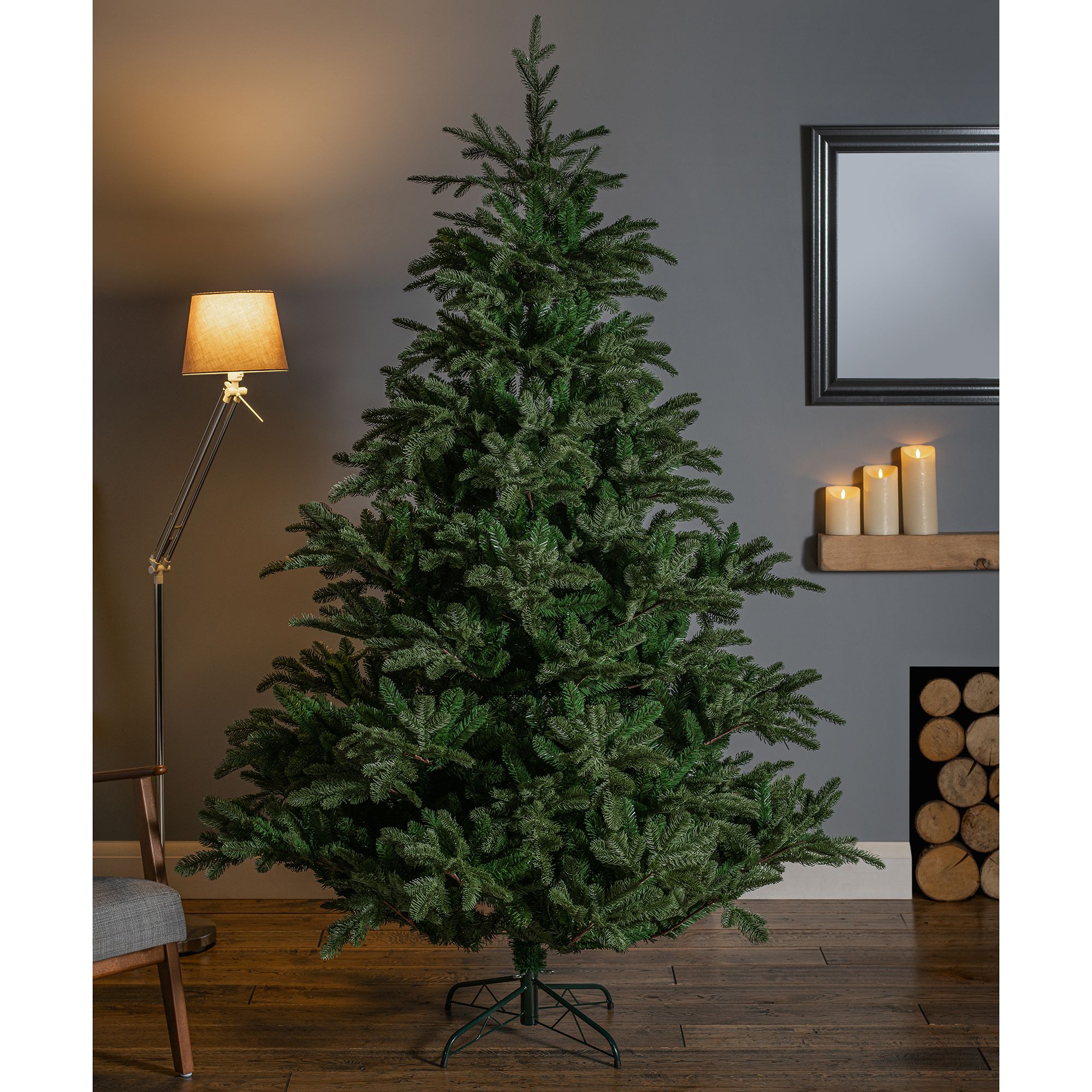 6ft Nordman fir Green Hinged Full Artificial Christmas tree