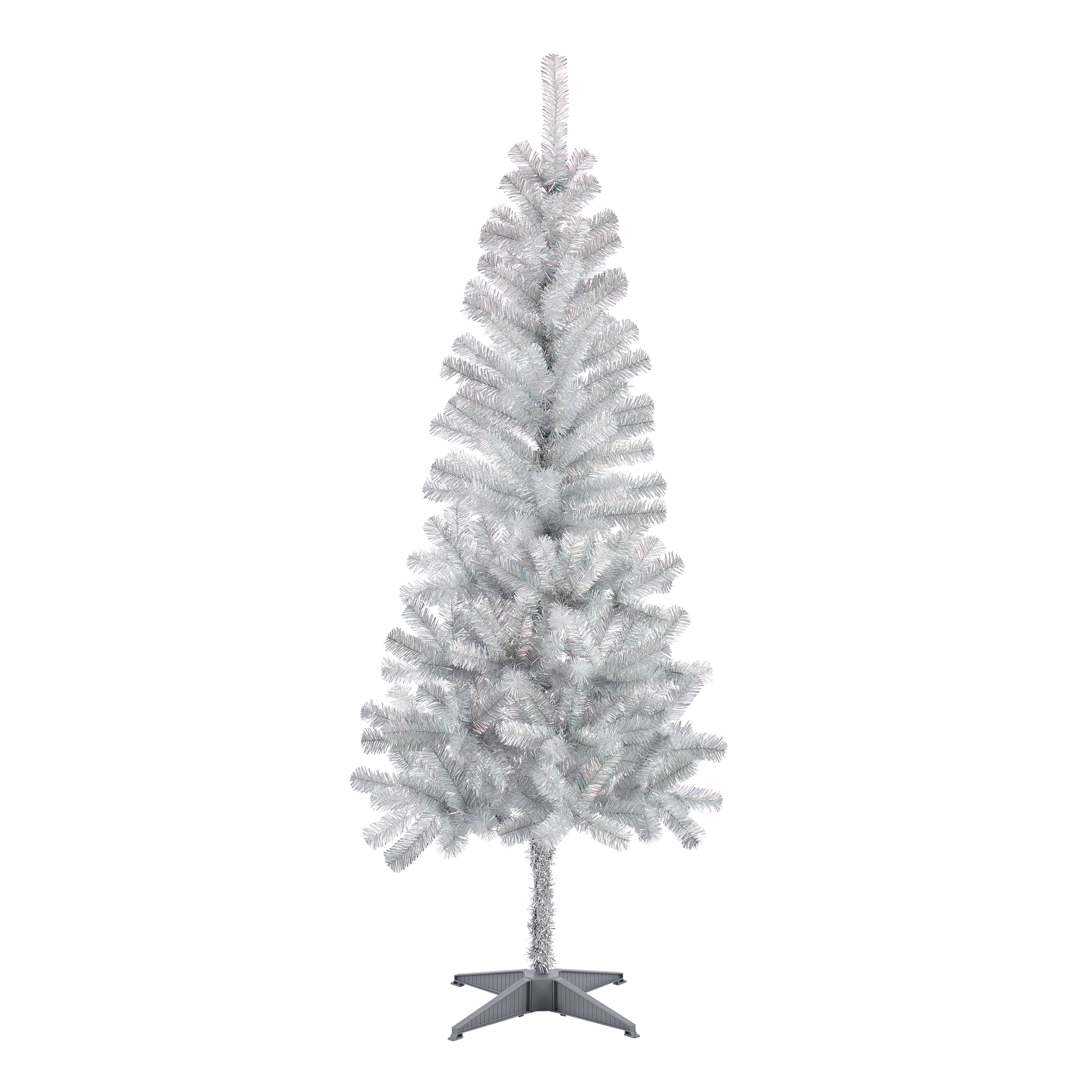 6ft Orelle Iridescent Multicolour Silver effect Full Artificial christmas tree