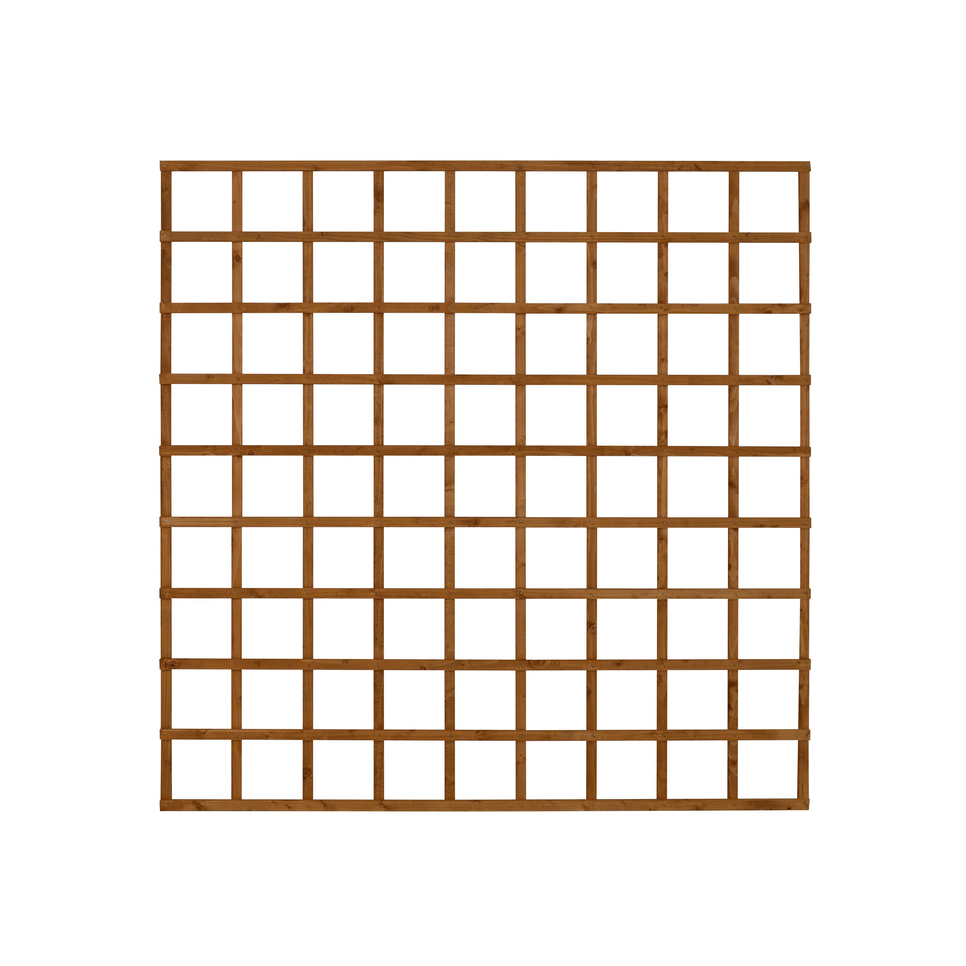6ft Pine Trellis panel, Pack of 4 (W)183cm x (H)183cm