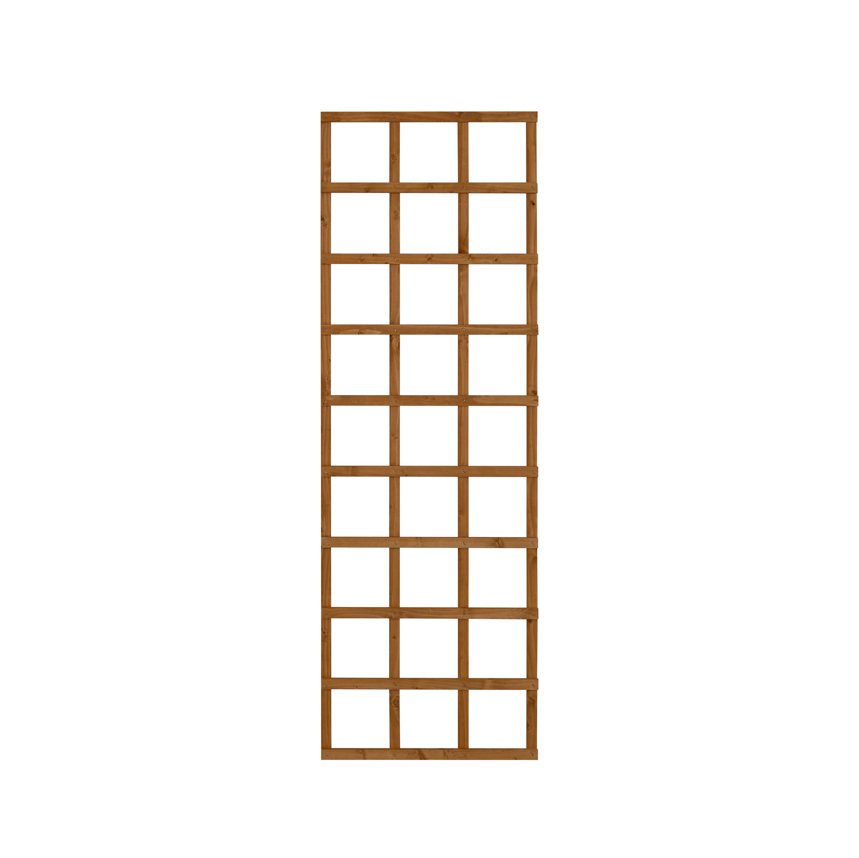 6ft Pine Trellis panel, Pack of 4 (W)61cm x (H)183cm