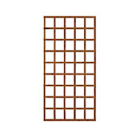 6ft Pine Trellis panel, Pack of 4 (W)91cm x (H)183cm