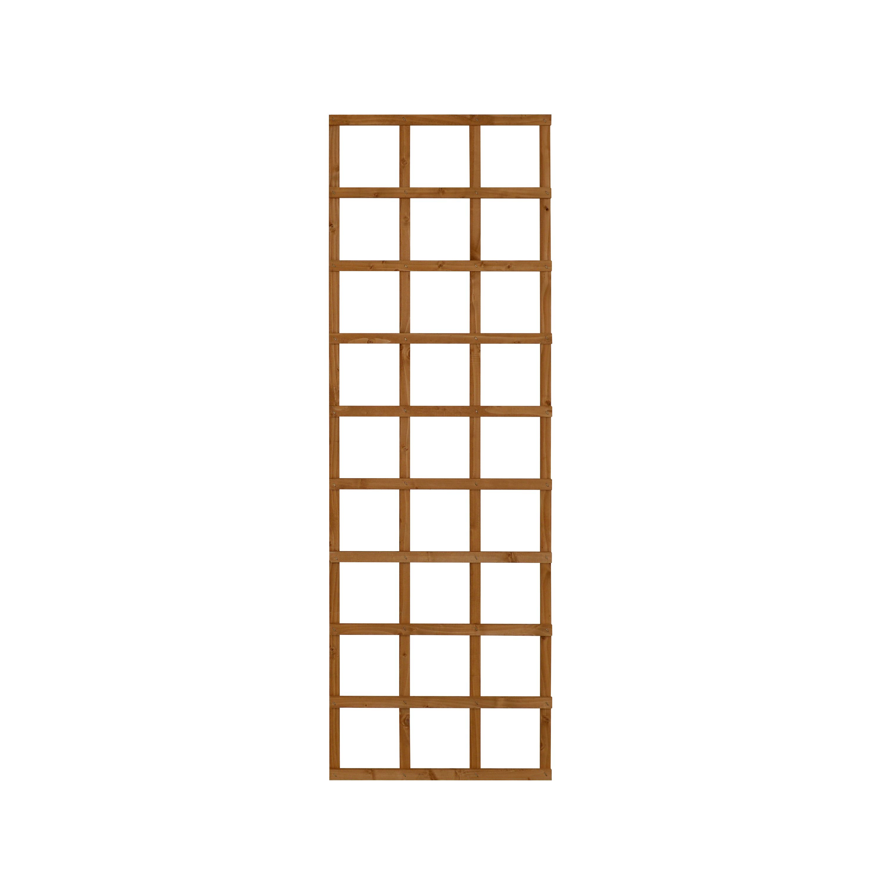 6ft Pine Trellis panel, Pack of 5 (W)61cm x (H)183cm