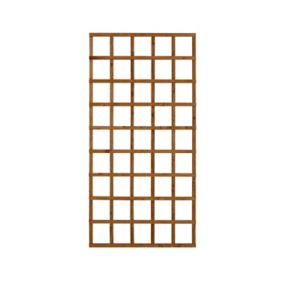 6ft Pine Trellis panel, Pack of 5 (W)91cm x (H)183cm
