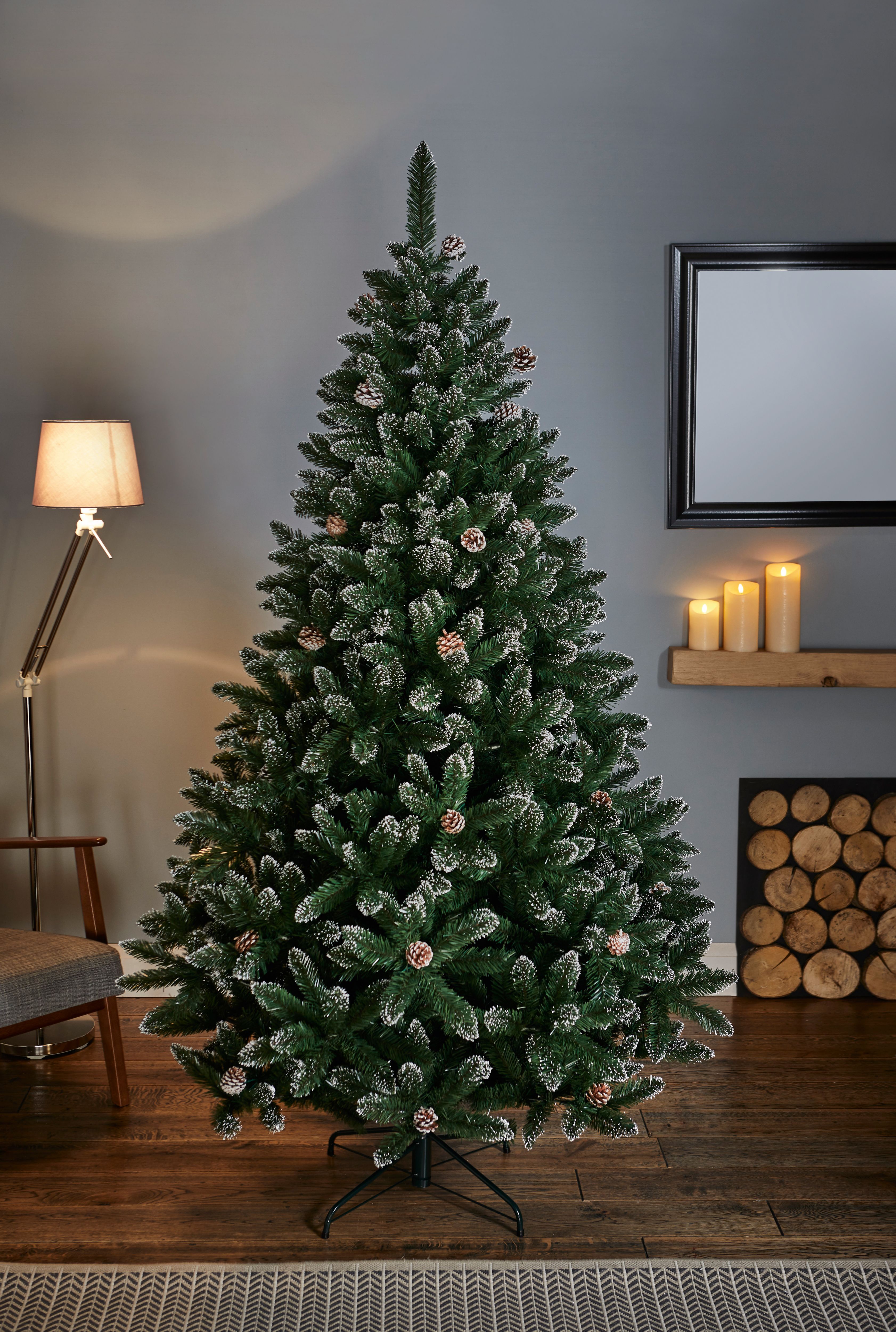 6ft Rocky Mountain Pine Green Hinged Full Artificial Christmas tree