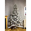 6ft Silver tipped Fir Grey Hinged Full Artificial Christmas tree