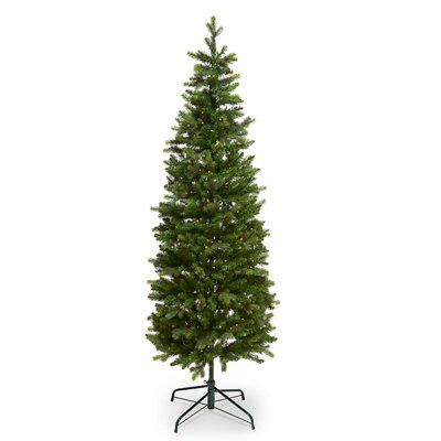 6ft Slim Holimont Warm white LED Pop Up Pre-lit Artificial christmas tree