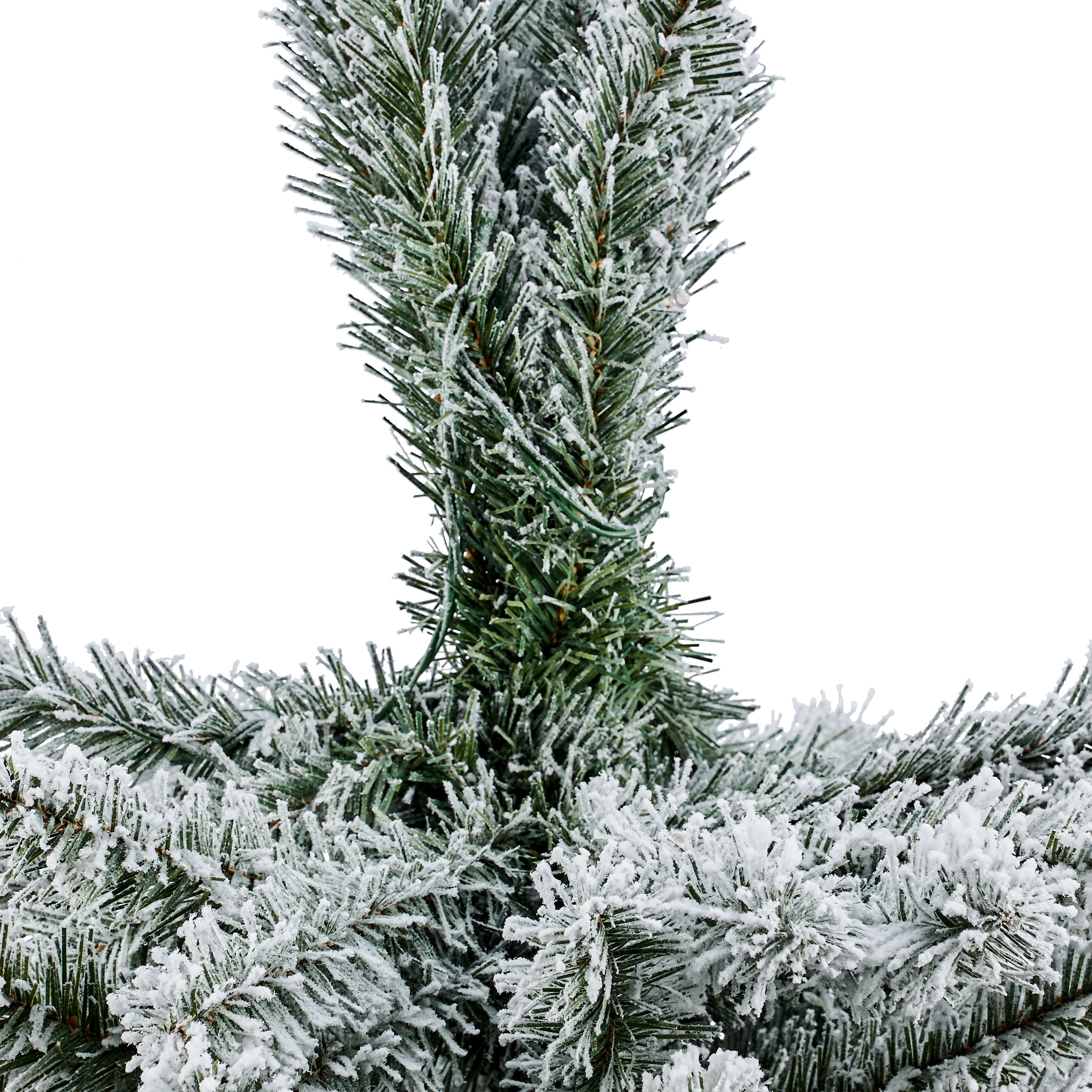 6ft Slim Olan Warm white LED Snowy Pre-lit Flocked effect Artificial christmas tree - 5