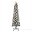 6ft Slim Olan Warm white Snowy Pre-lit Artificial Christmas tree