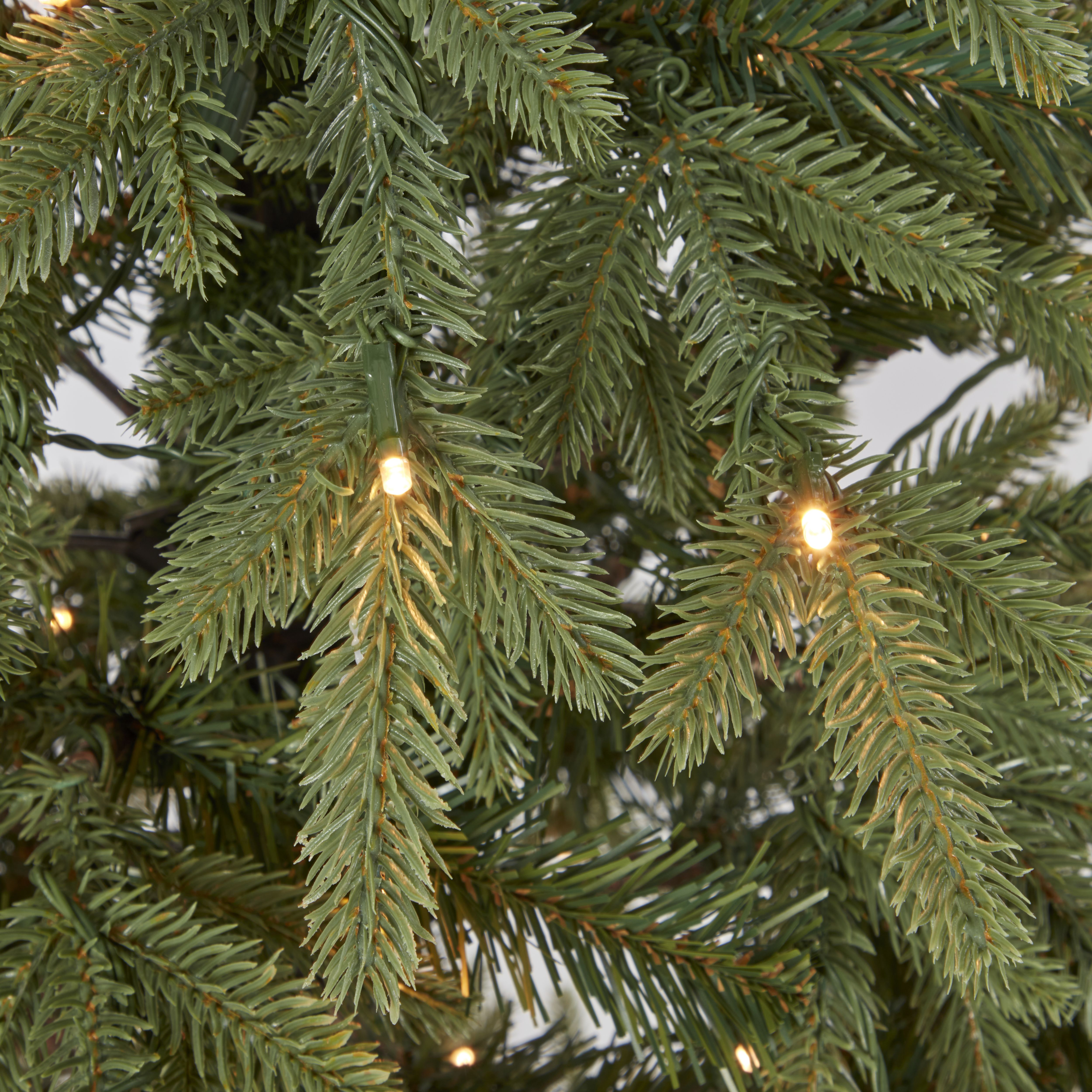 6ft Slim Thetford Warm white LED Pre-lit Artificial Christmas tree - Green