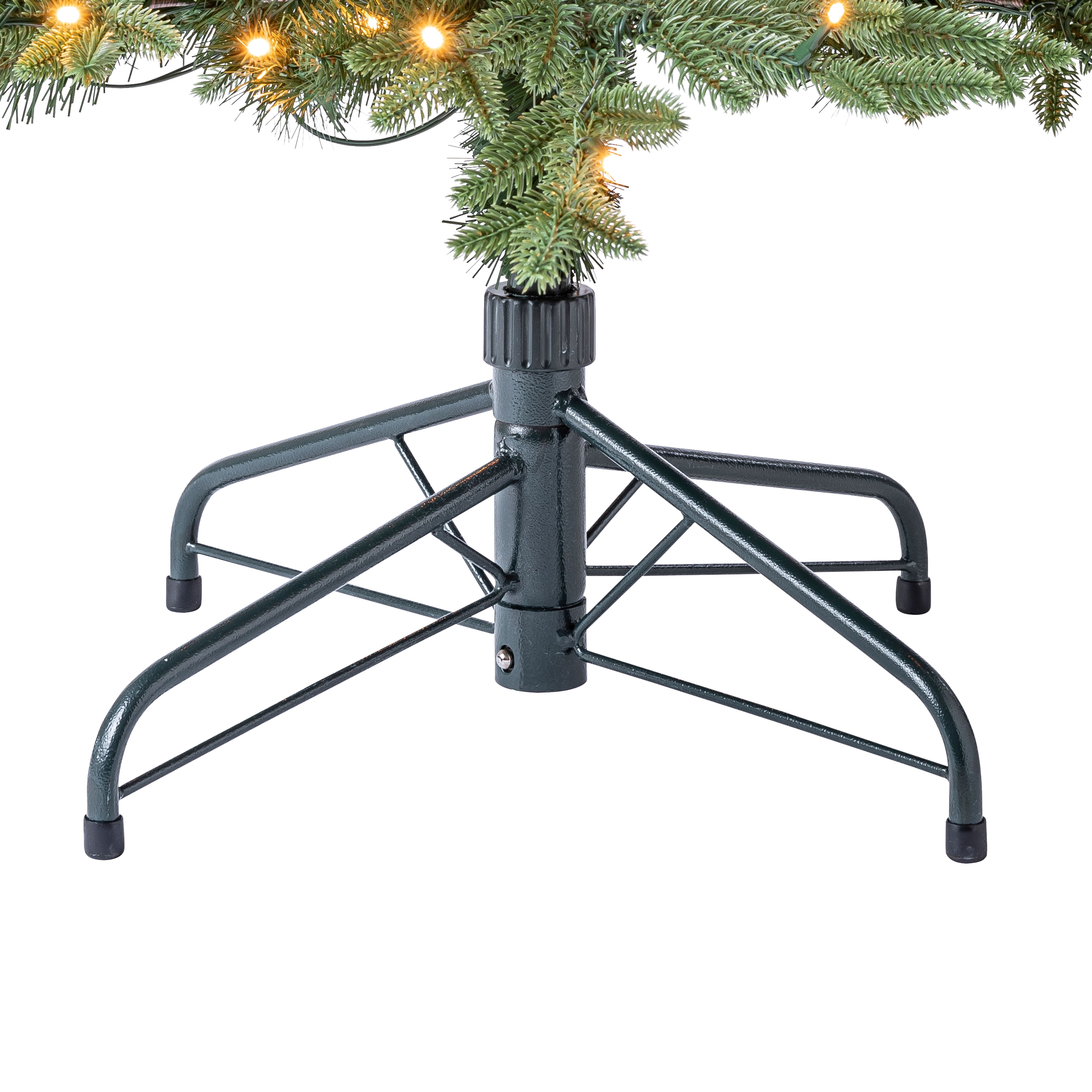 6ft Slim Thetford Warm white LED Pre-lit Artificial Christmas tree - Green