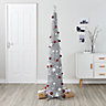 6ft Slim Trevalli White Pre-decorated Pre-lit Artificial Christmas tree