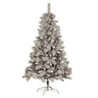 6ft Tula Snow effect Silver effect Snow tipped effect Hinged Full Artificial Christmas tree