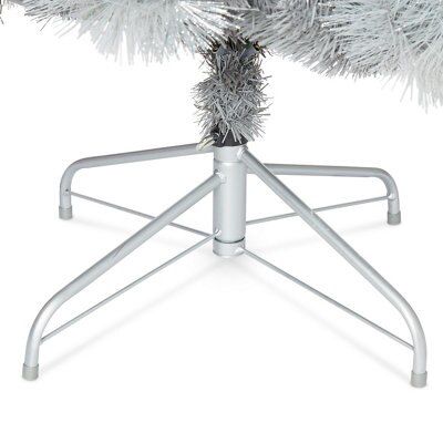 6ft Tula Snow effect Silver effect Snow tipped effect Hinged Full Artificial Christmas tree