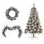 6ft Tula Snow effect Silver effect Snow tipped effect Hinged Full Artificial Christmas tree
