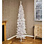 6ft White spruce pine White Wrapped Slim Artificial Christmas tree