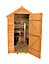 6x4 Apex Dip treated Overlap Golden brown Wooden Shed with floor